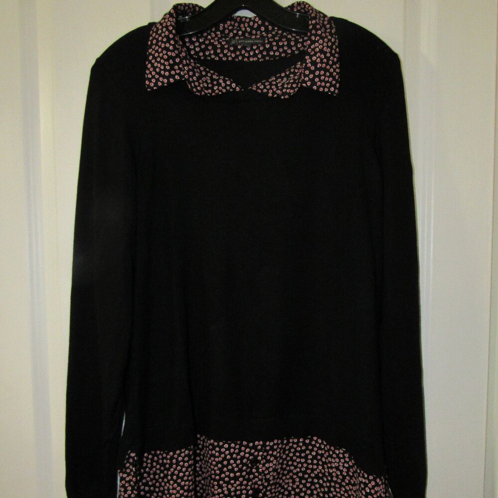 Layered Look Black Top - Size L